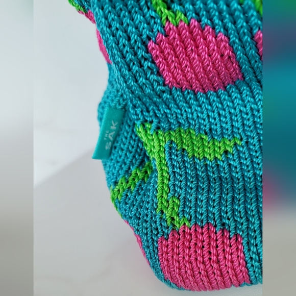 GUC The Sak Cherry Crochet Bag Y2K style Blue Pink - Picture 9 of 10